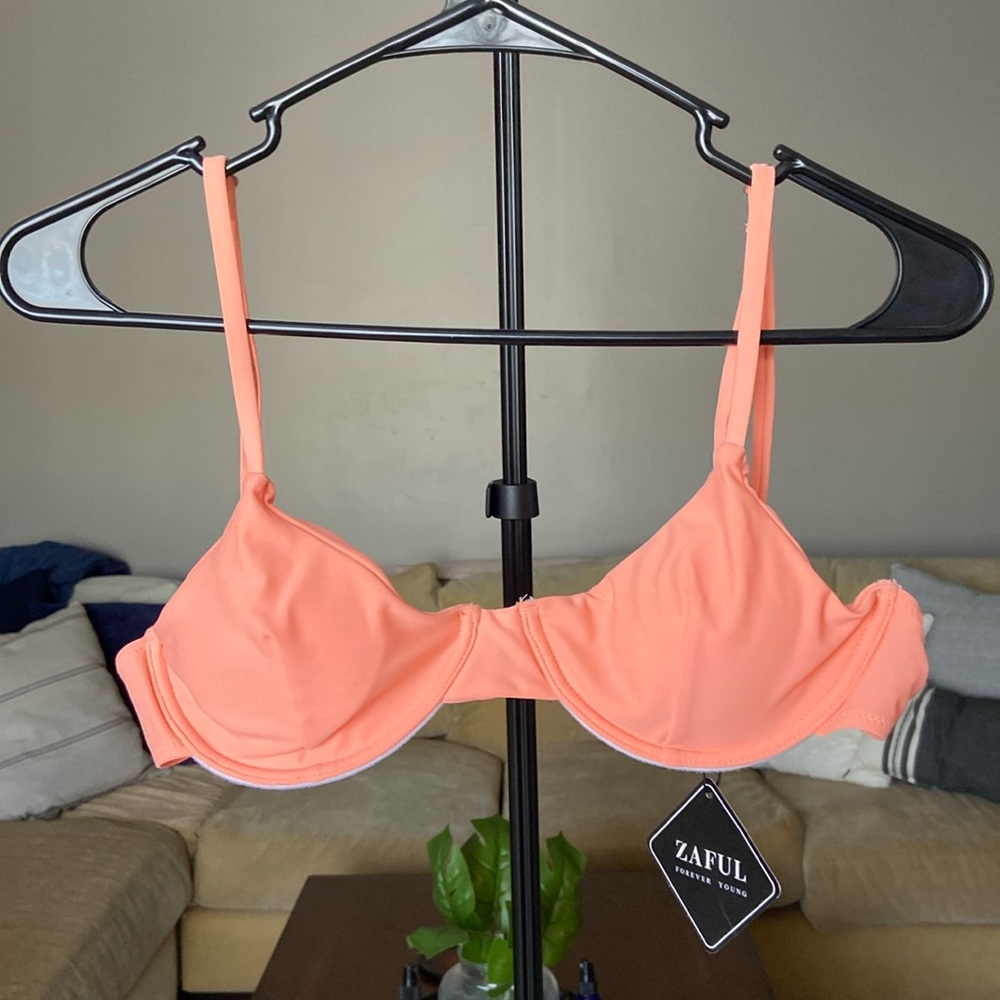 Zaful pink bikini top